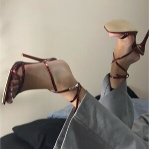 Elegant Brown Strappy Heels